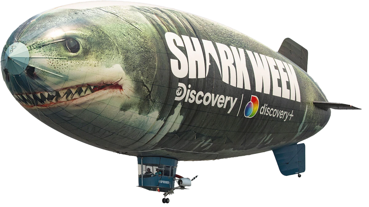 Shark Week blimp by Skyship Services